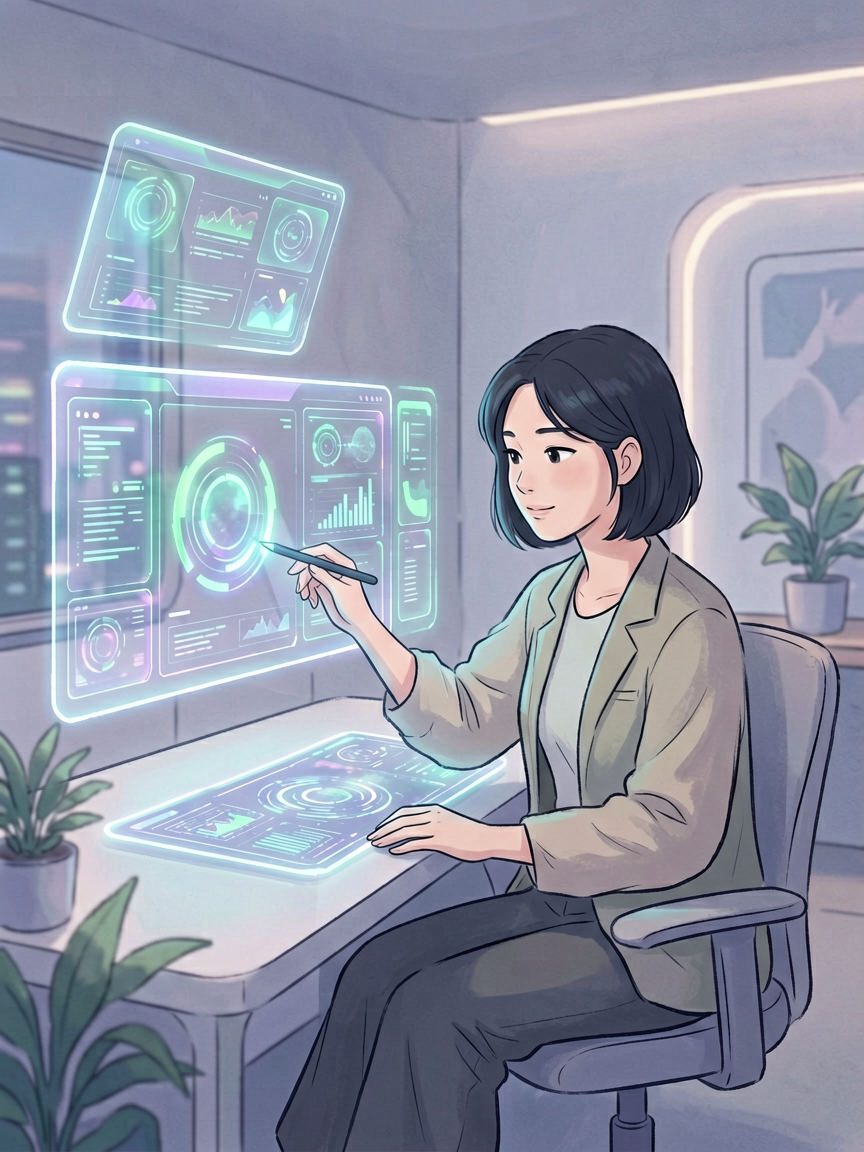 AI comic creation scene, creat