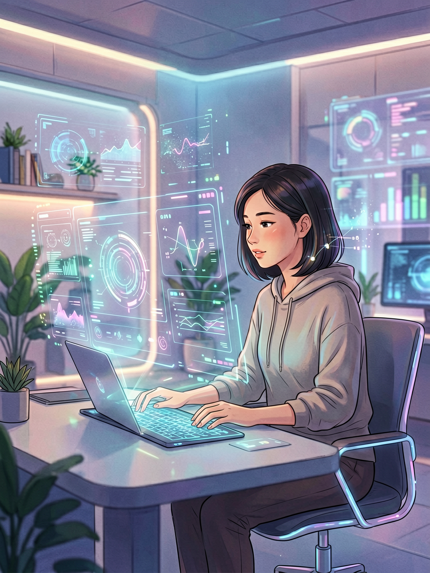 AI comic creation scene, creat