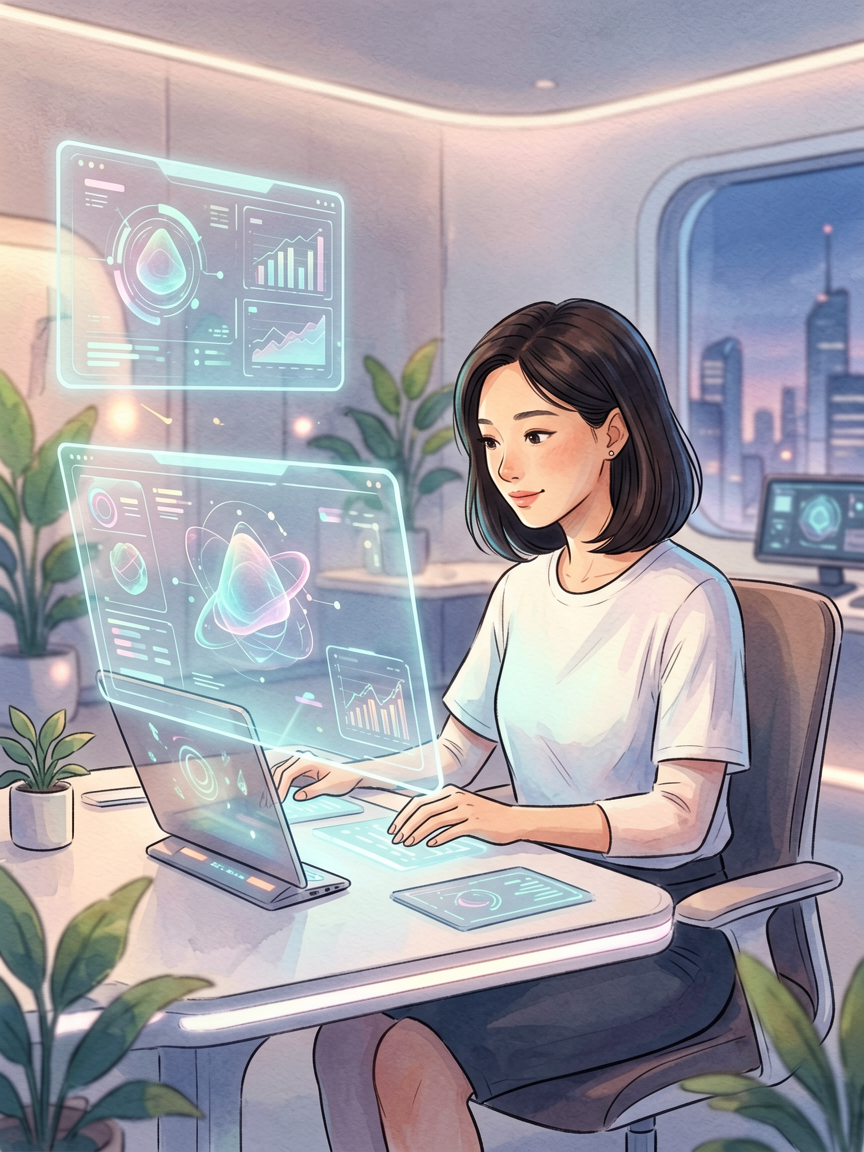AI comic creation scene, creat