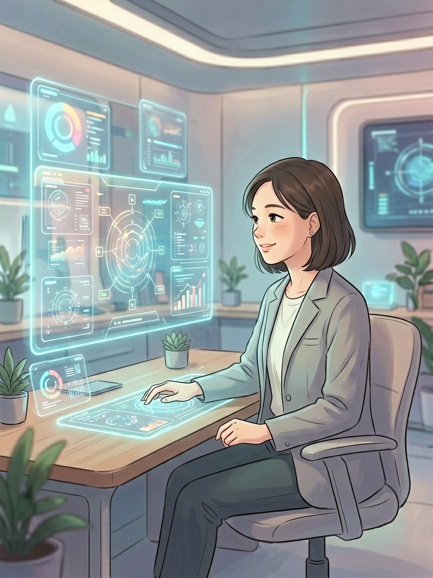 AI comic creation scene, creat