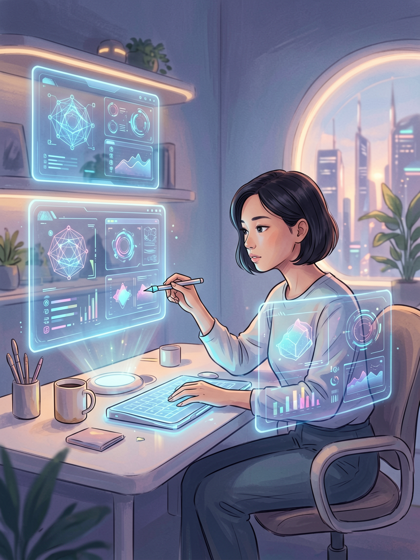 AI comic creation scene, creat