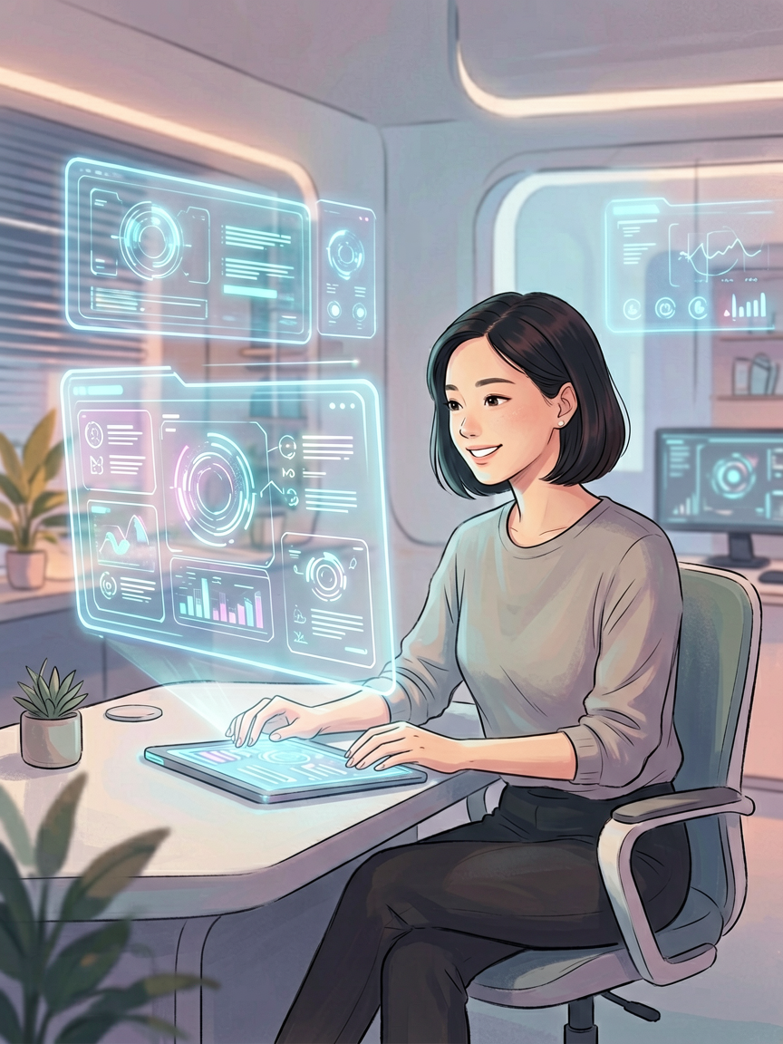AI comic creation scene, creat