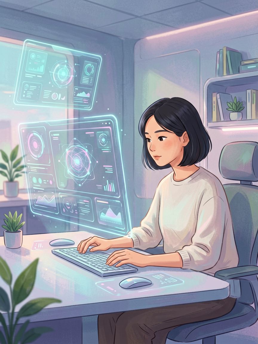 AI comic creation scene, creat