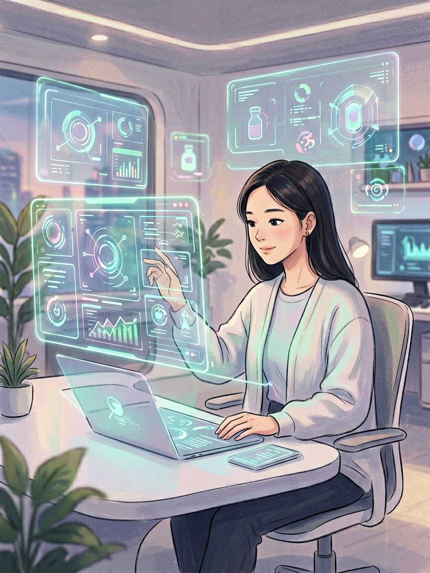 AI comic creation scene, creat