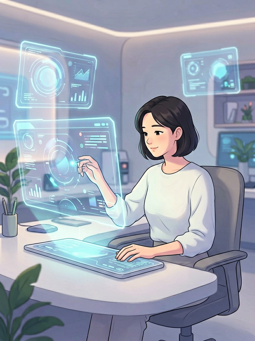 AI comic creation scene, creat