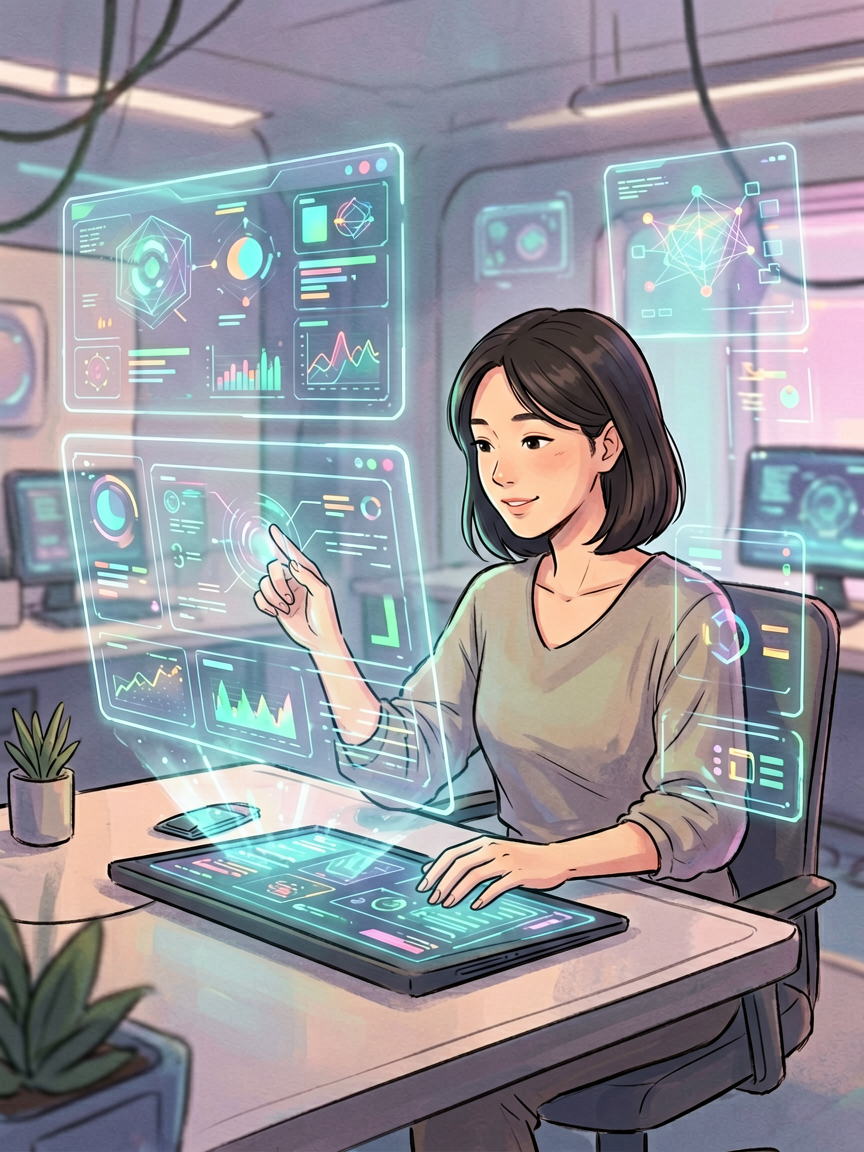 AI comic creation scene, creat
