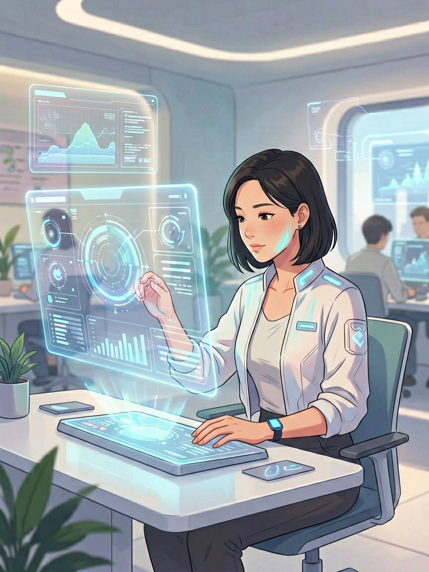 AI comic creation scene, creat