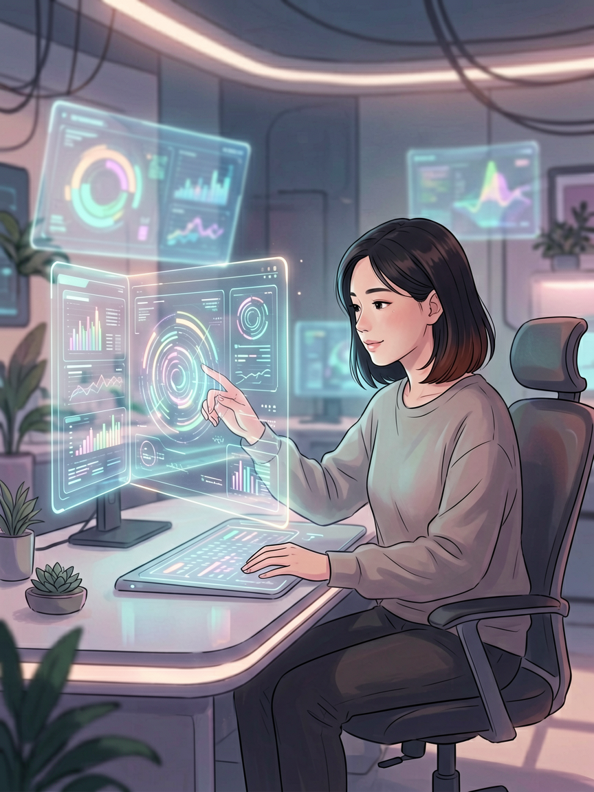 AI comic creation scene, creat