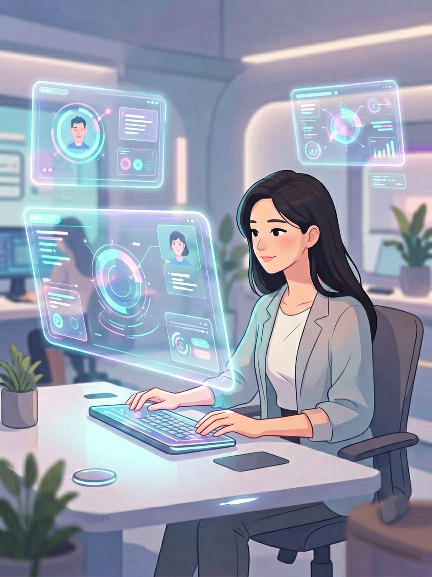 AI comic creation scene, creat