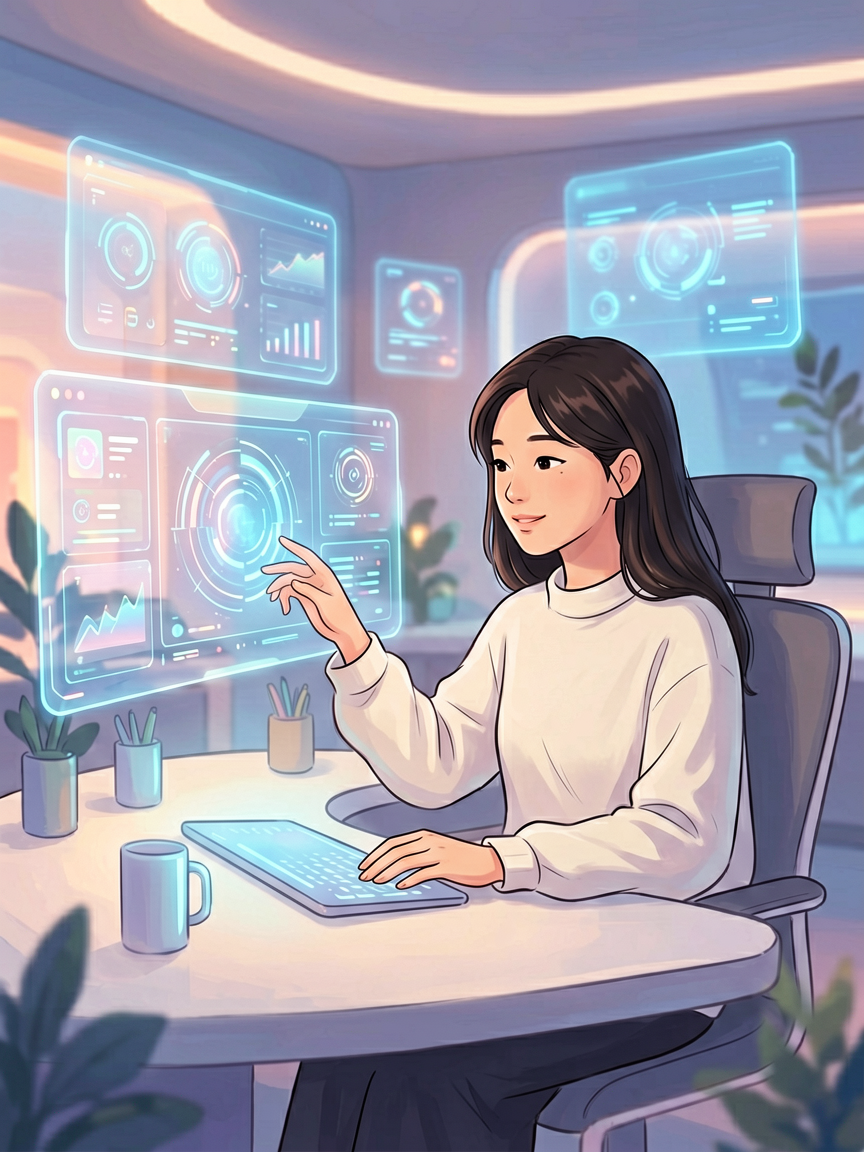 AI comic creation scene, creat