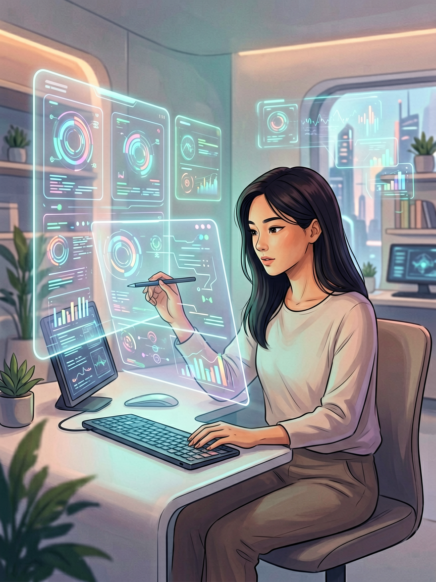 AI comic creation scene, creat