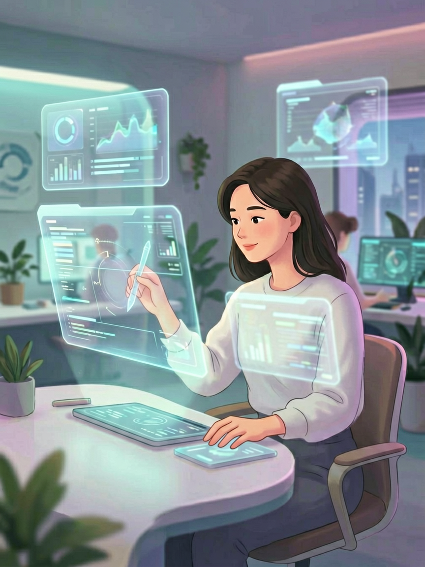 AI comic creation scene, creat