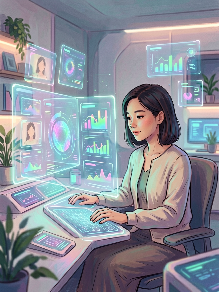 AI comic creation scene, creat