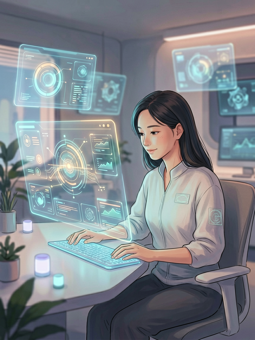 AI comic creation scene, creat