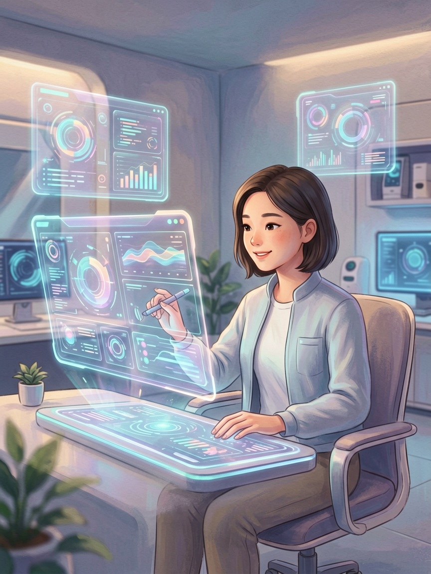 AI comic creation scene, creat