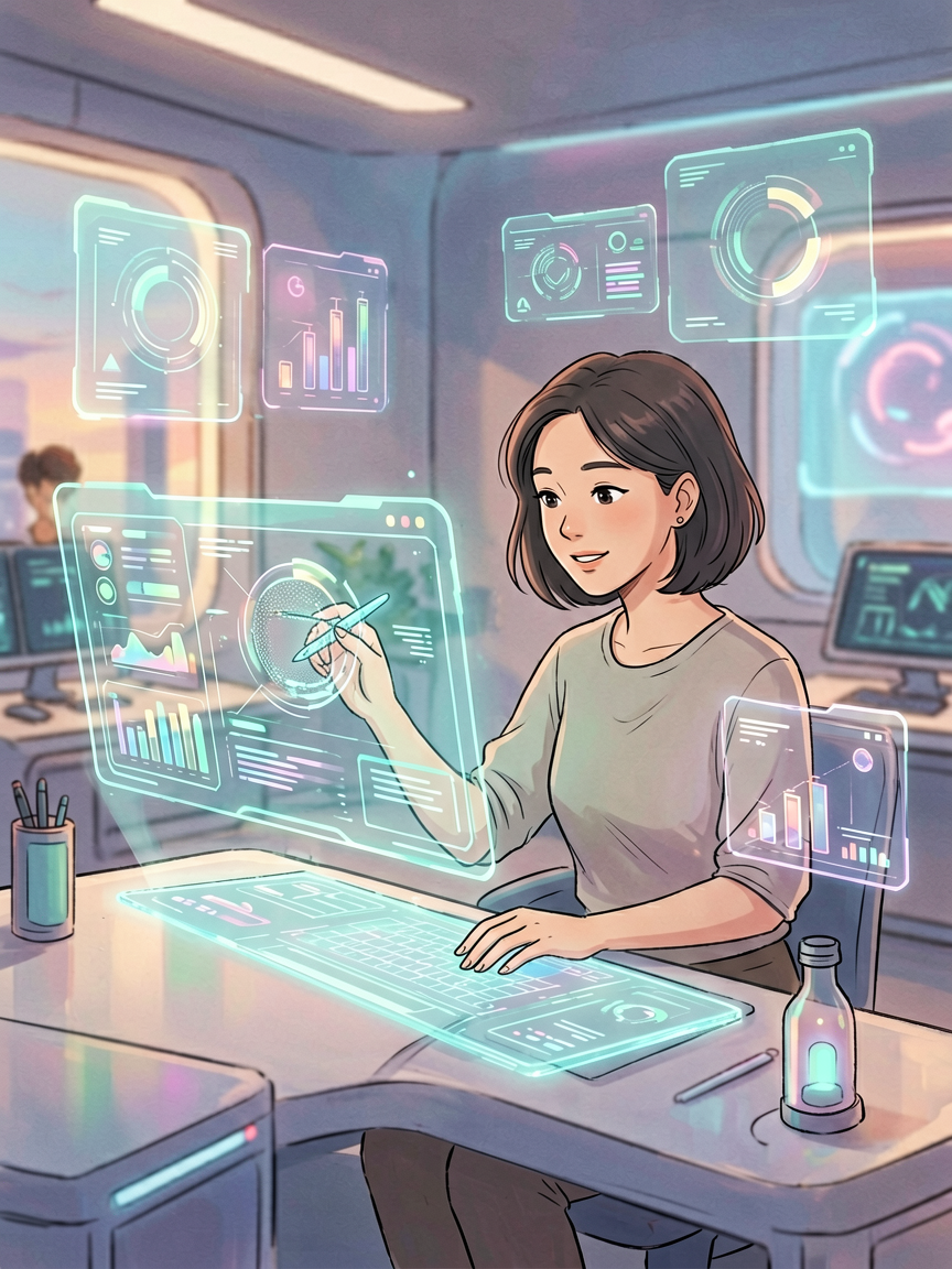 AI comic creation scene, creat