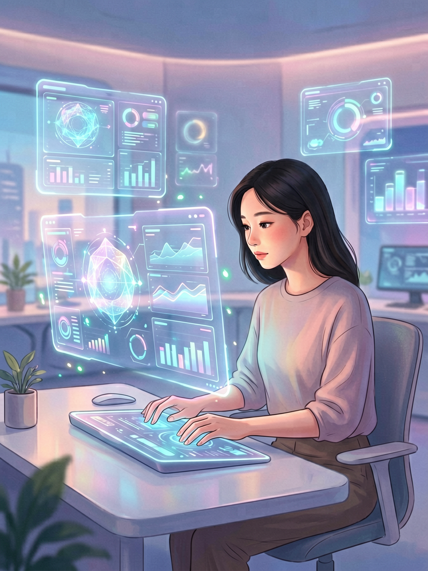 AI comic creation scene, creat