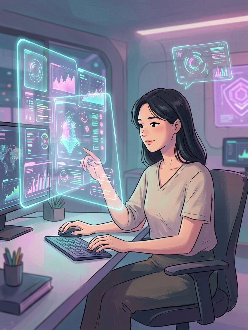 AI comic creation scene, creat