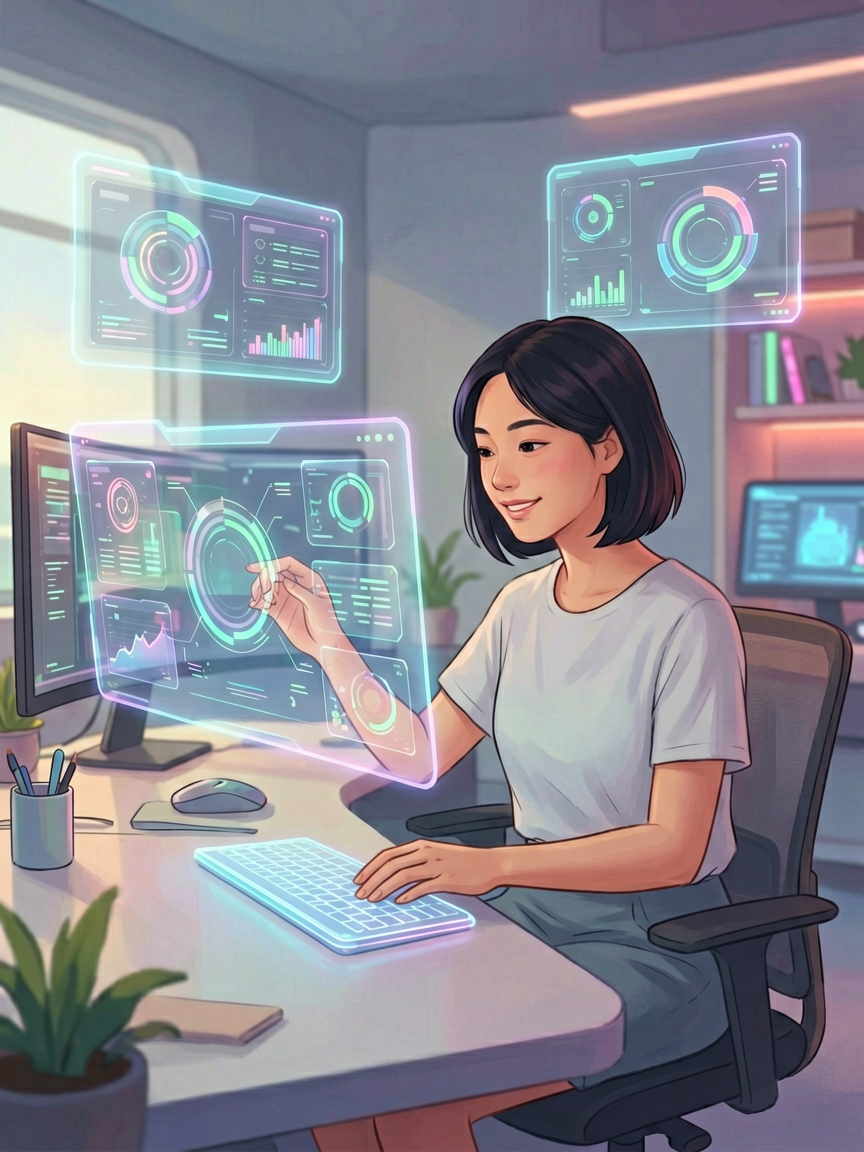 AI comic creation scene, creat
