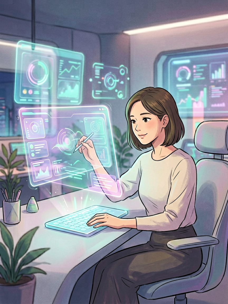 AI comic creation scene, creat
