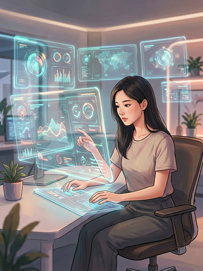 AI comic creation scene, creat