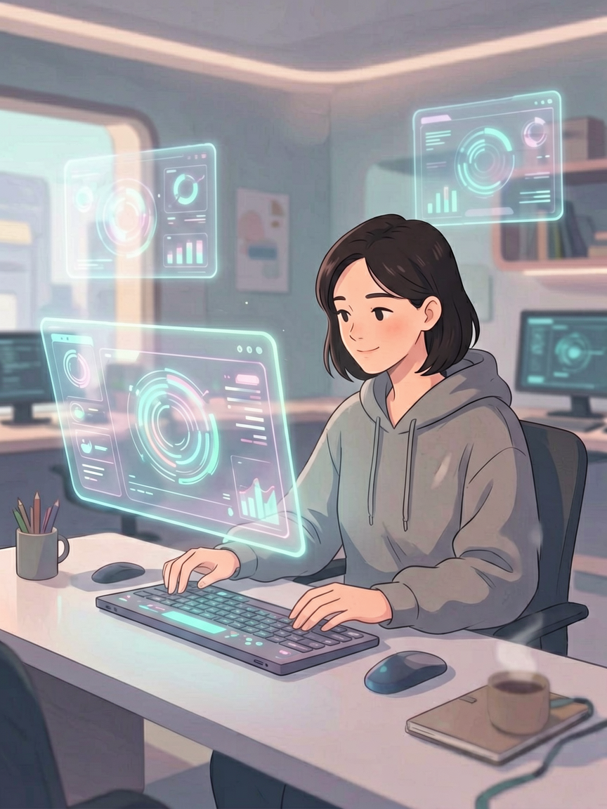 AI comic creation scene, creat