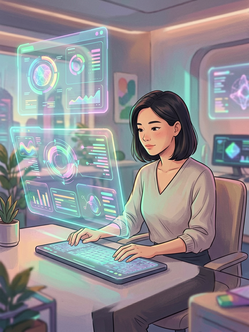 AI comic creation scene, creat