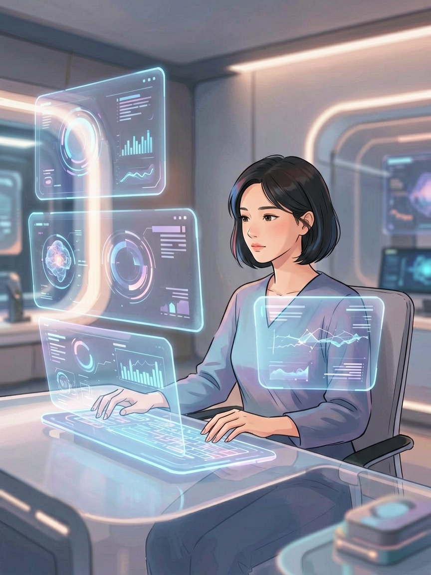 AI comic creation scene, creat