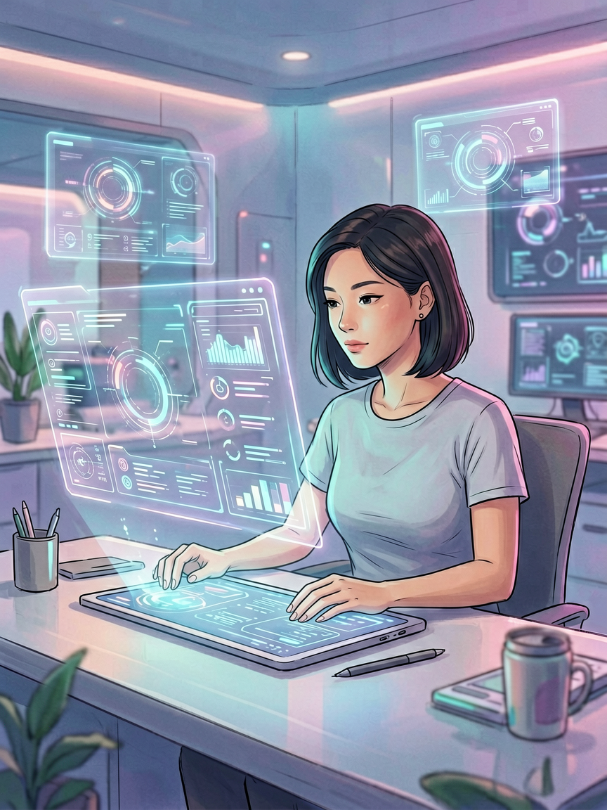 AI comic creation scene, creat