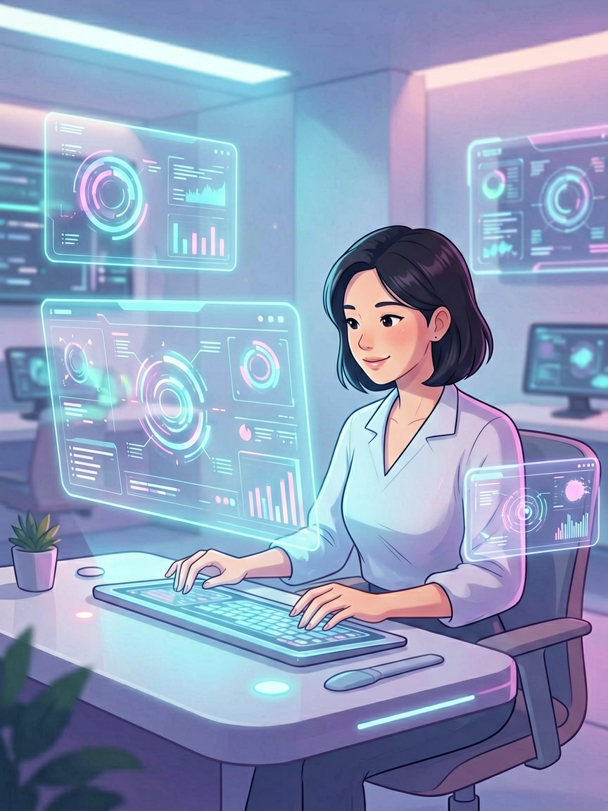 AI comic creation scene, creat