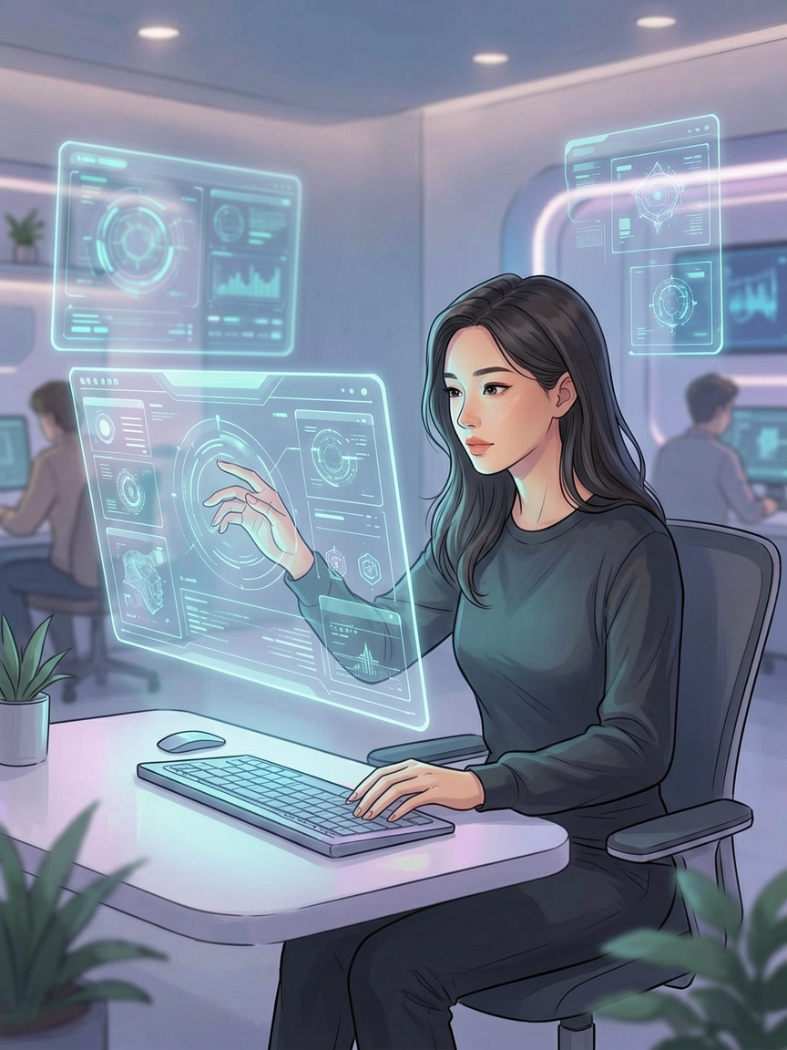 AI comic creation scene, creat