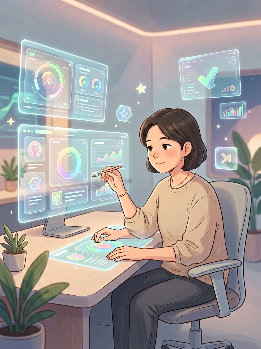 AI comic creation scene, creat