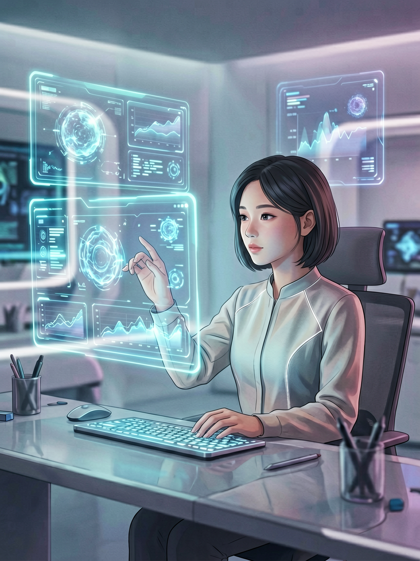 AI comic creation scene, creat