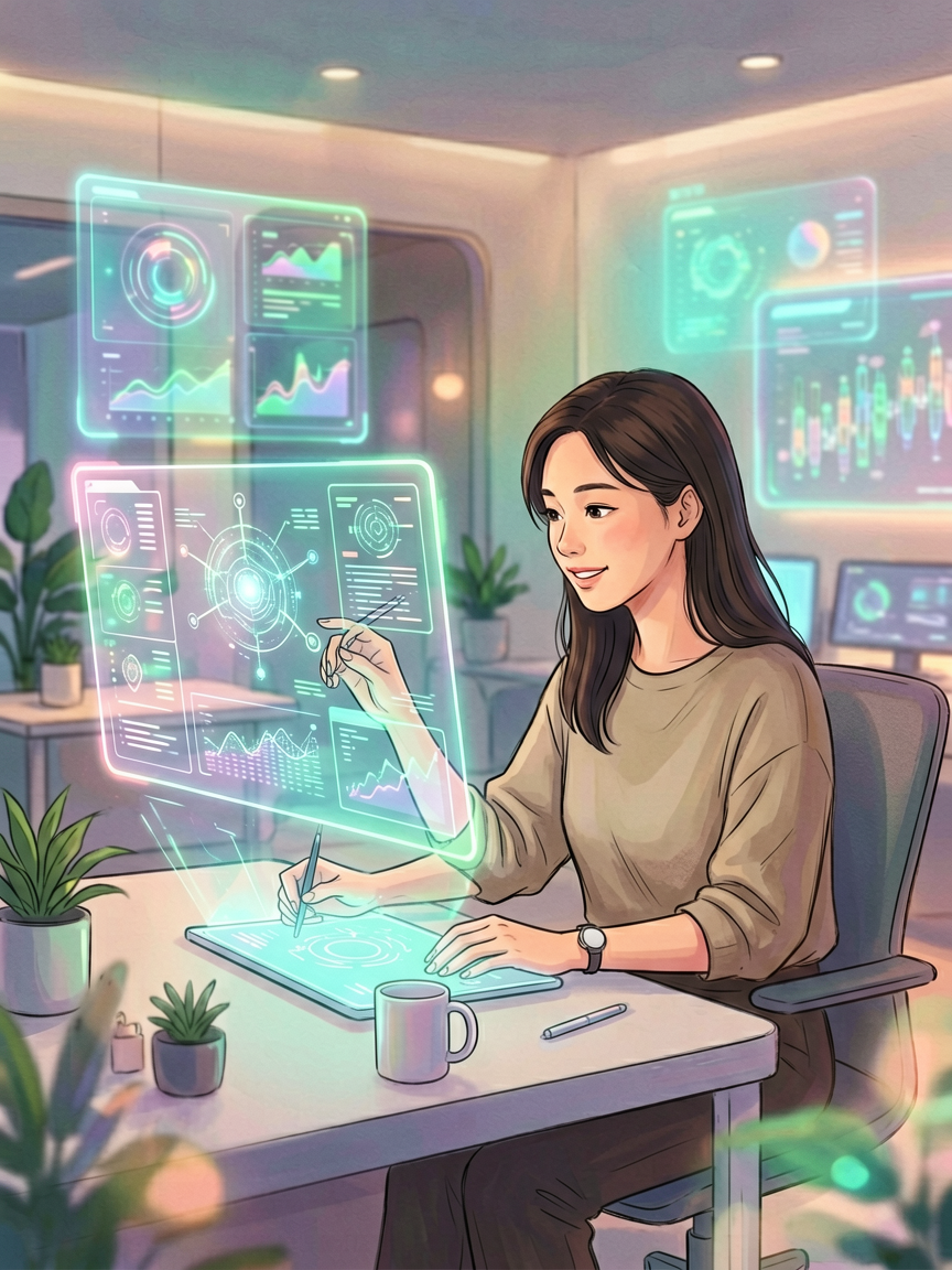 AI comic creation scene, creat