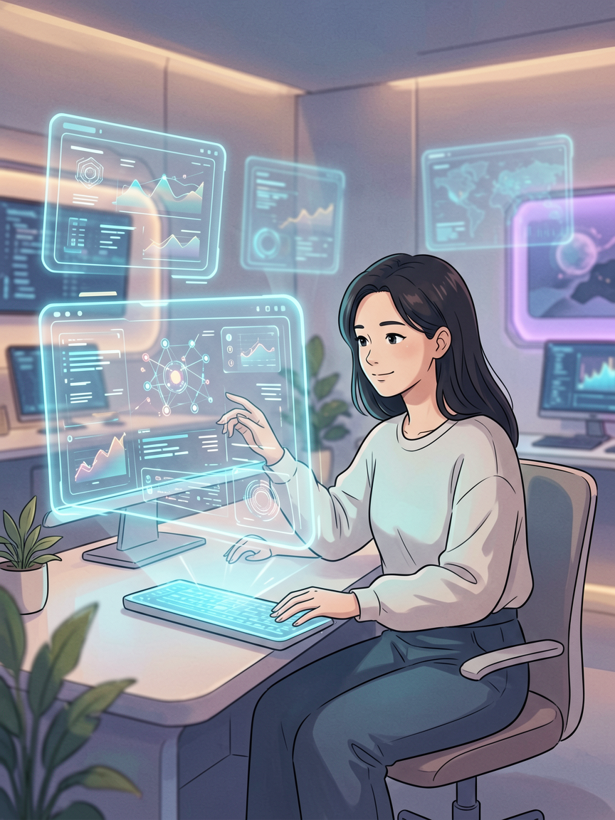 AI comic creation scene, creat