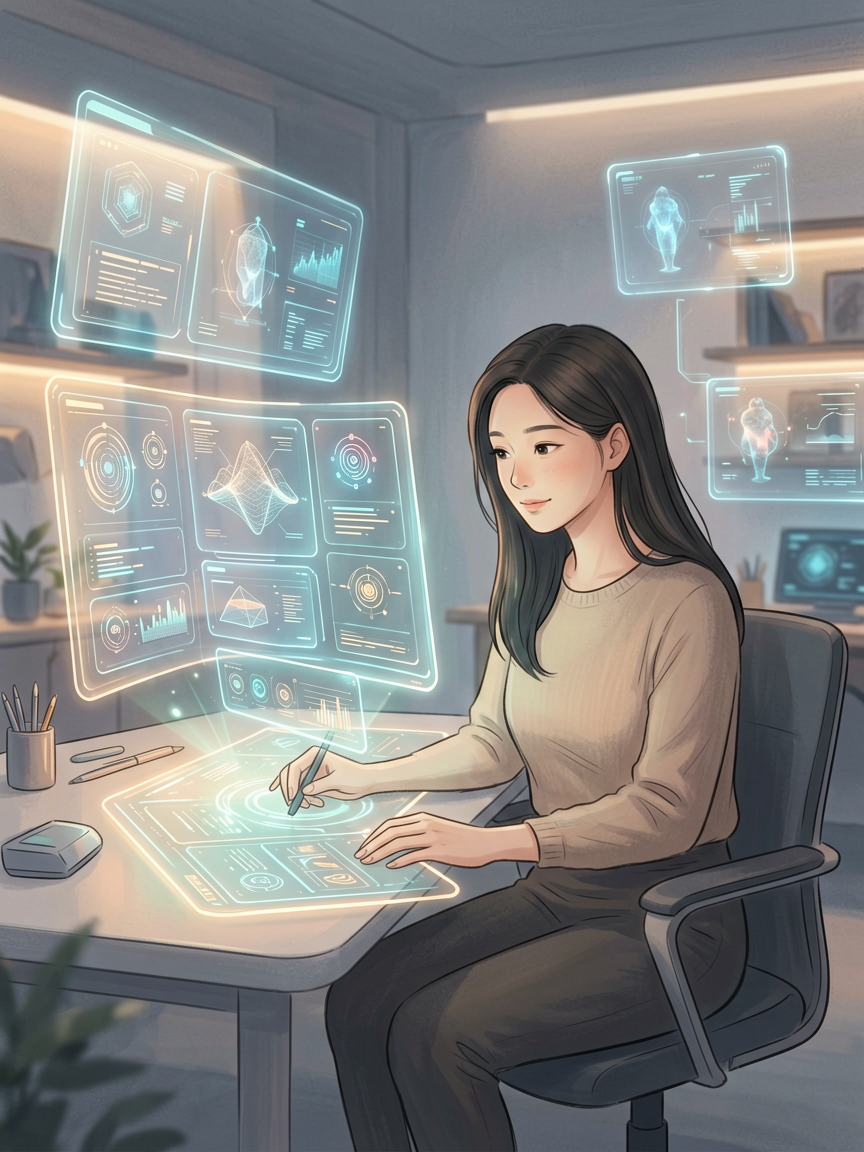 AI comic creation scene, creat