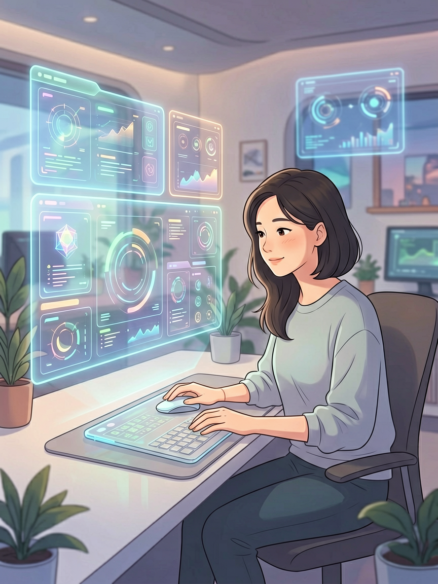AI comic creation scene, creat