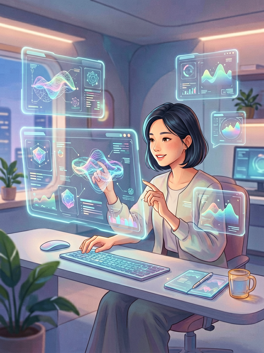 AI comic creation scene, creat